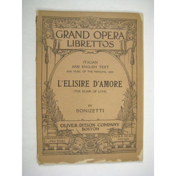 LElisire DAmore Elixir of Love Grand Opera Lot 4 Librettos 2 Programs 2 Flyers - Picture 4 of 12